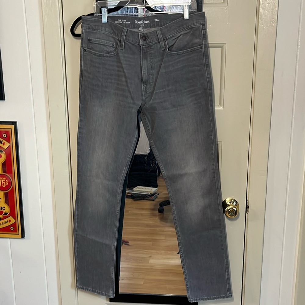 Goodfellew Gray men’s slim jeans 36W x 32L